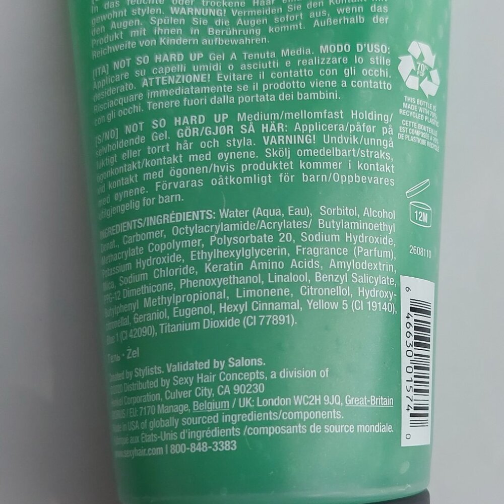 3 Sexy Hair Style Not So Hard Up Medium Holding Gel 5.1 oz new sealed - Picture 2 of 2